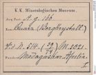 Etiketten zu Quarz (Bergkristall) (NHMW-MIN-Ag166)